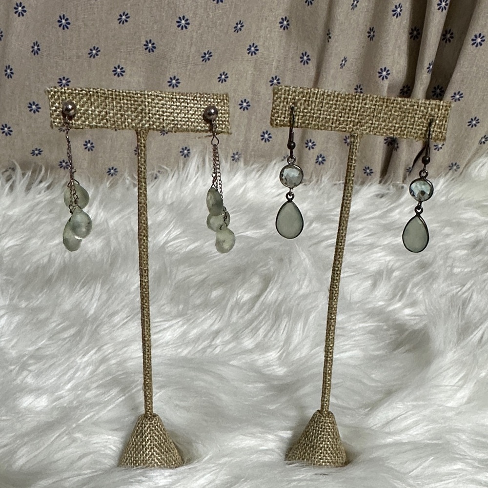 Elegant Green Dangle Earrings